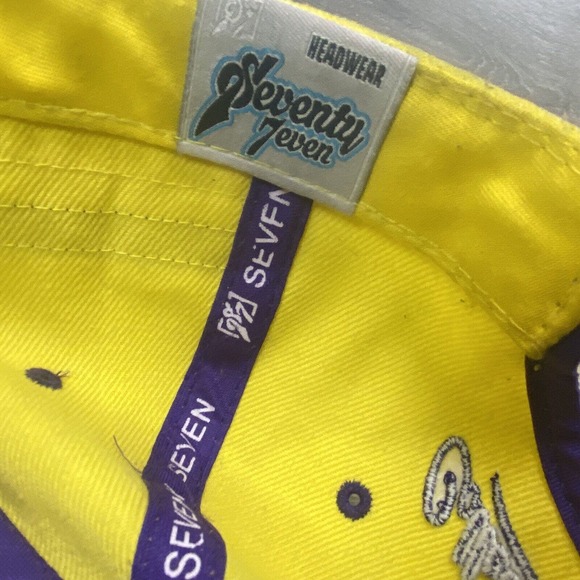 Los Angeles Collectors Edition Seventy Seven Hat Yellow Purple Snapback Cap Hat - Picture 7 of 8